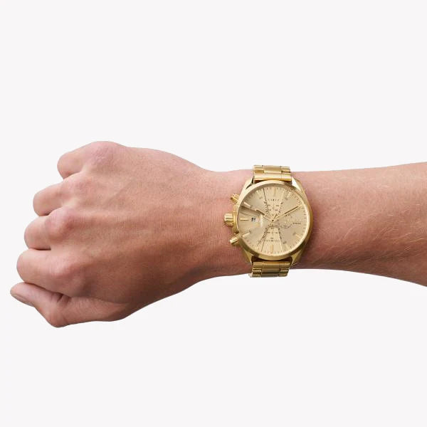 Diesel Men's Gold Stainless Steel Watch, Gold Dial | Dz4475 by i-watch