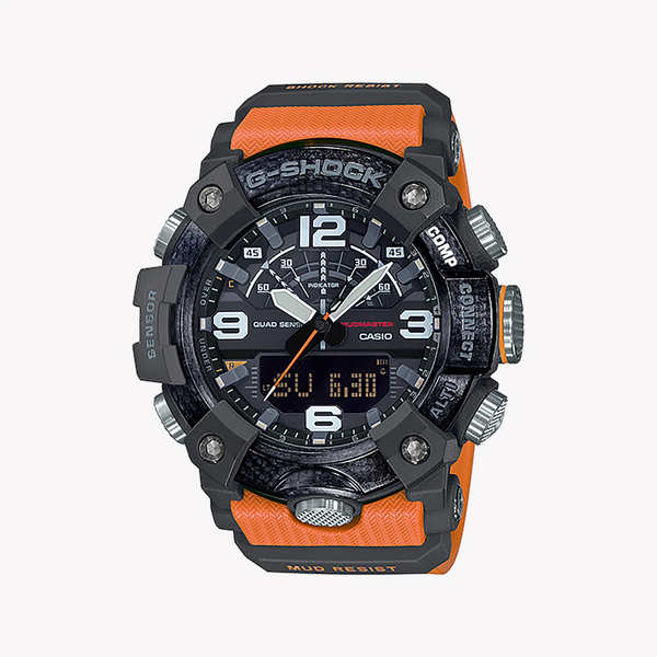 G-Shock Men's Black & Orange Resin Watch, Durable Design | Gg-B100-1a9dr by i-watch