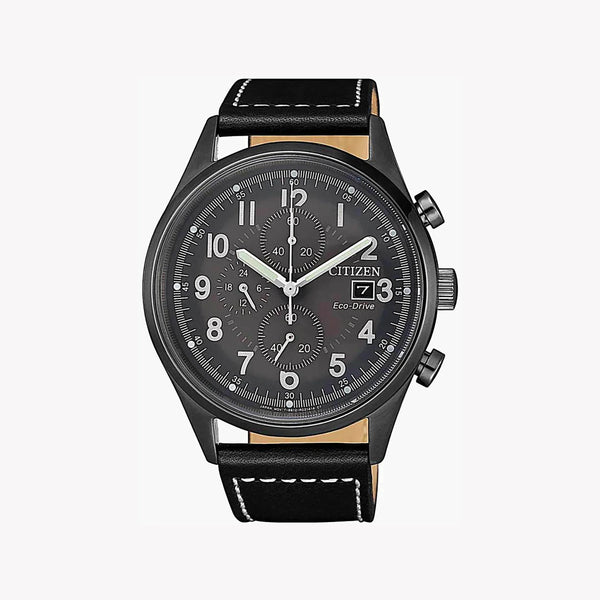 Citizen Men's Black Stainless Steel Watch, Leather Band | Ca0627-09h by i-watch