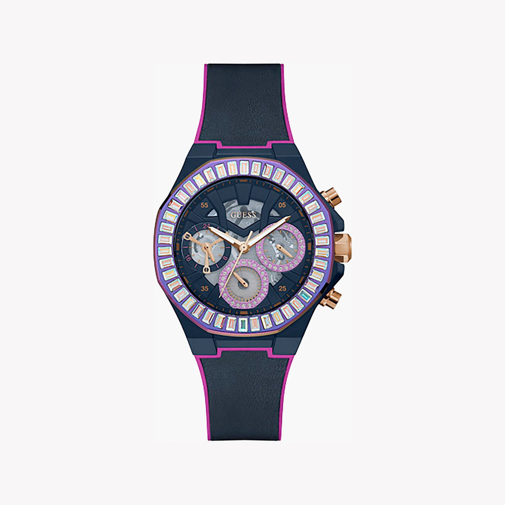 Guess Women's Navy Silicone, Multicolor Dial | Gw0463l2 by i-watch