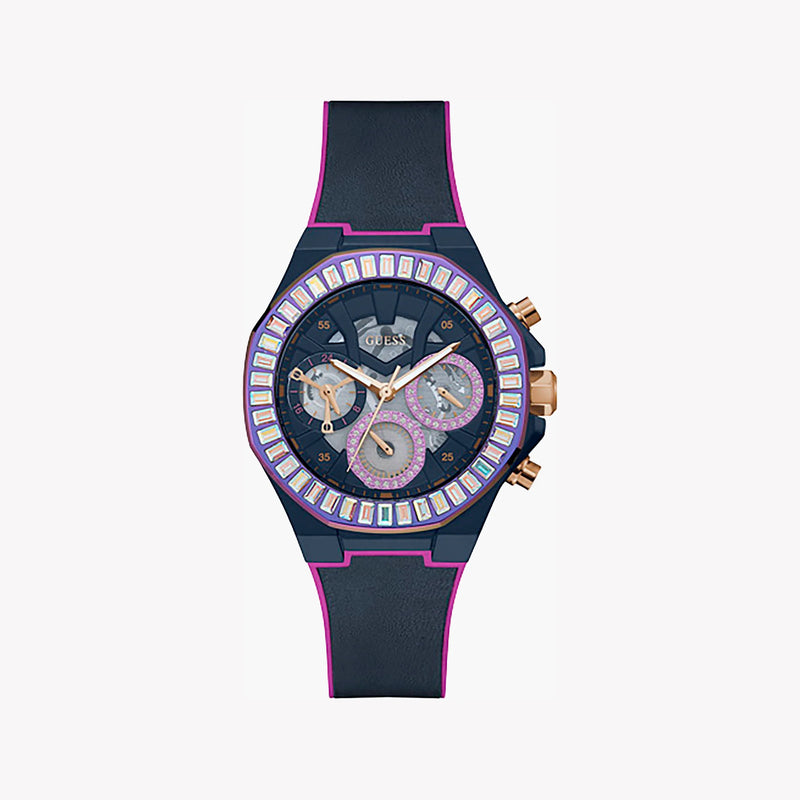 Guess Women's Navy Silicone, Multicolor Dial | Gw0463l2 by i-watch