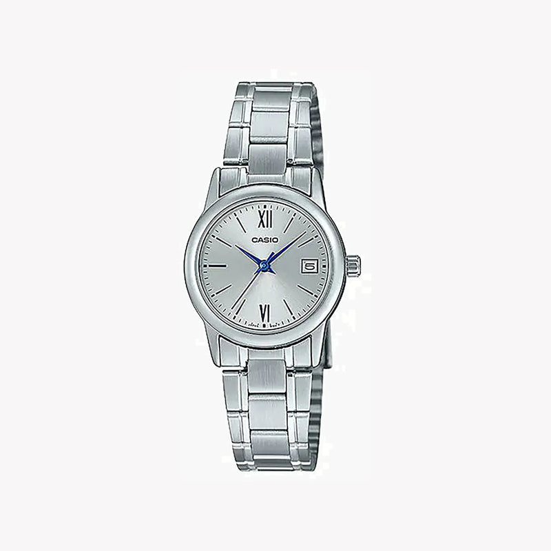 Casio Women's Silver Stainless Steel Watch, Silver Dial | Ltp-V002d-7b3udf by i-watch