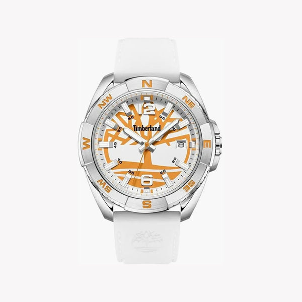 Timberland Men's Silver Watch, White Silicone Band | Tdwgn2202105 by i-watch