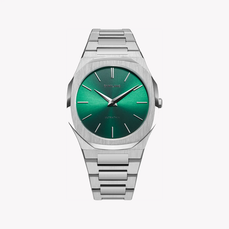 D1 MILANO Men's Silver Watch, Dark Green Dial | D1-UTBJ37 by i-watch