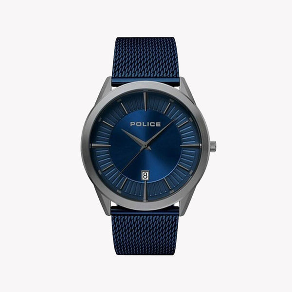 Police Men's Silver Watch, Blue Dial | P15305jsu61mm by i-watch