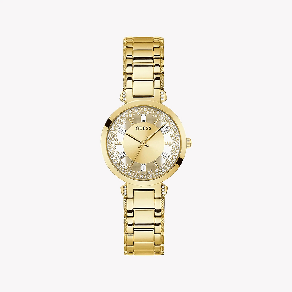 Guess Women's Gold Stainless Steel Watch, Champagne Dial | Gw0470l2 by i-watch