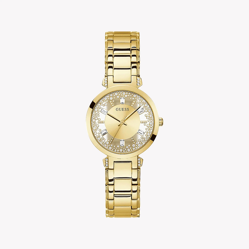 Guess Women's Gold Stainless Steel Watch, Champagne Dial | Gw0470l2 by i-watch