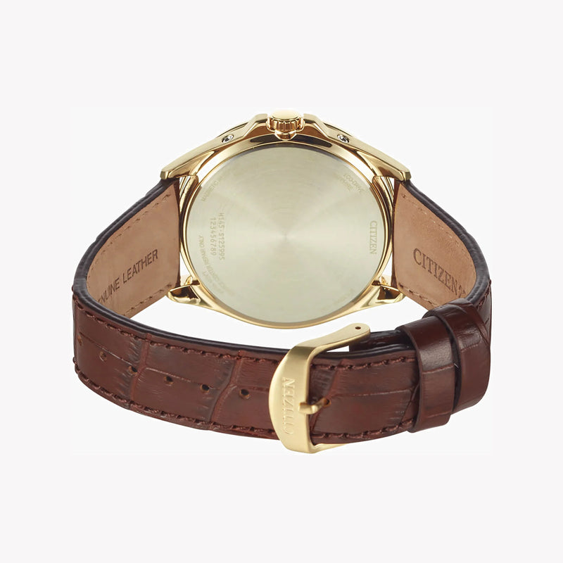 Citizen Eco-Drive Cb0253-19a - Sophisticated Gold Timepiece With Leather Band by i-watch