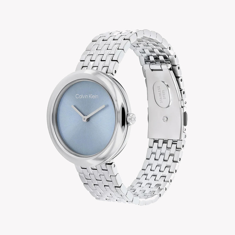 Ck Calvin Klein Women's Silver Watch, Blue Dial | K6a2g1z6 by i-watch