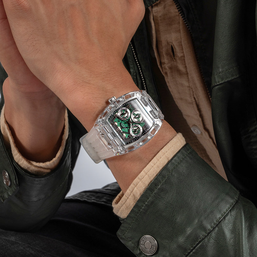 GUESS GW0499G8 BOLD GREEN DIAL - MODERN SILVER TIMEPIECE FOR MEN-i-Watch-4