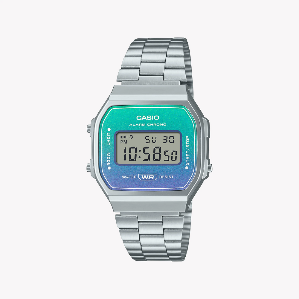 Casio Unisex Silver Stainless Steel Watch, Digital Dial | A168wer-2adf by i-watch