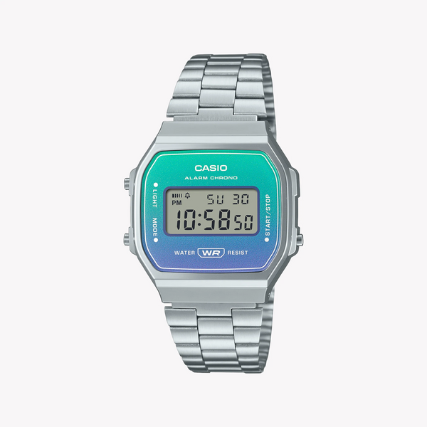 Casio Unisex Silver Stainless Steel Watch, Digital Dial | A168wer-2adf by i-watch