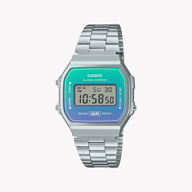 Casio Unisex Silver Stainless Steel Watch, Digital Dial | A168wer-2adf by i-watch