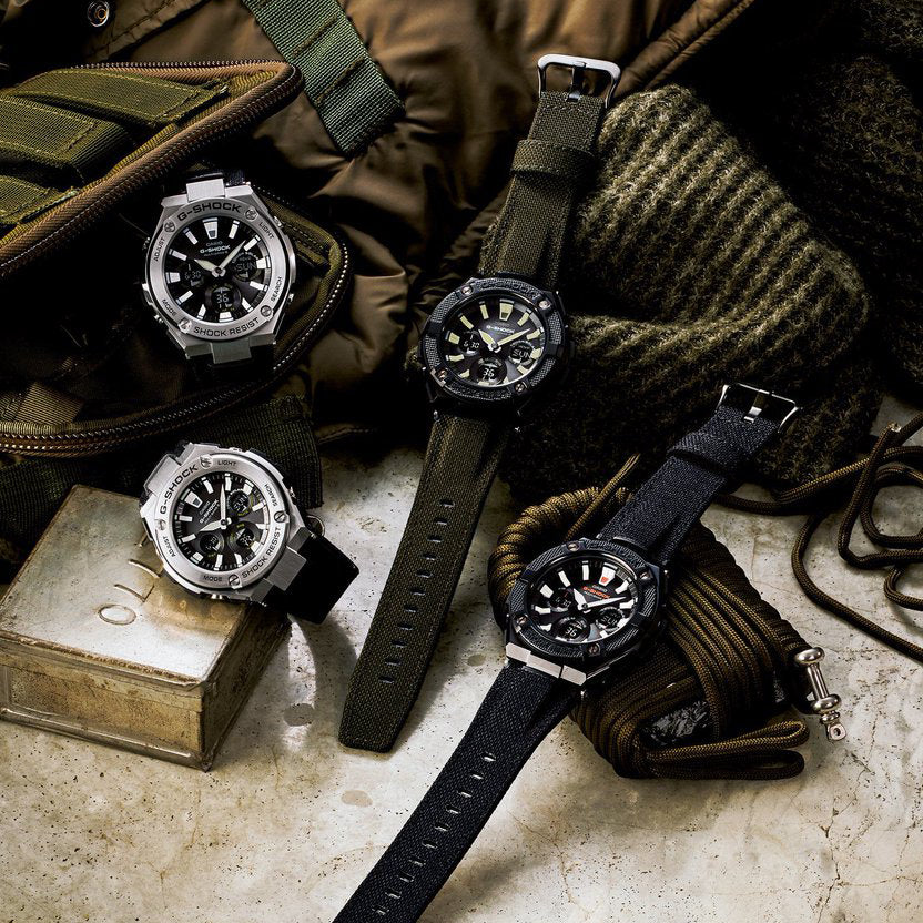 CASIO G-SHOCK GST-S130C-1ADR SPORTY ELEGANCE - MEN'S WATCH WITH STAINLESS STEEL CASE AND BLACK LEATHER BAND-i-Watch-3