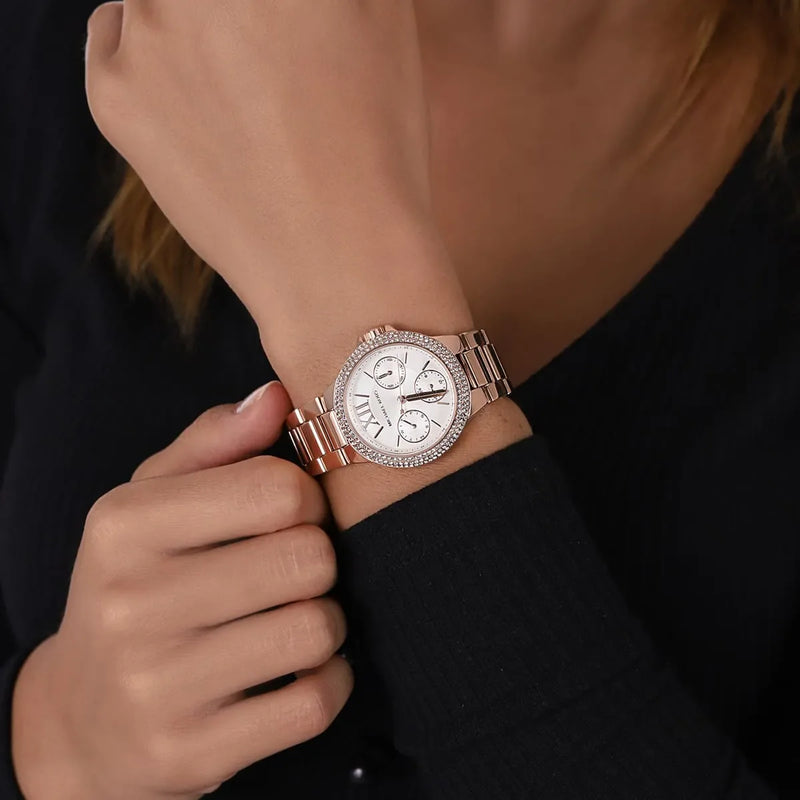 Michael Kors Women's Rose Gold Watch, White Dial | Mk6845 by i-watch
