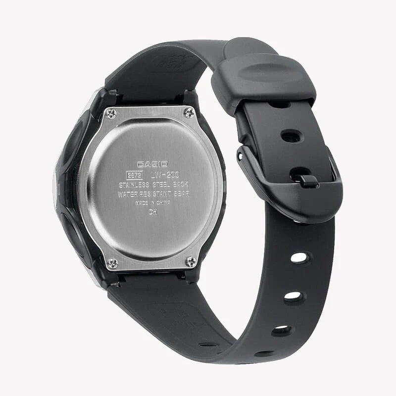 CASIO Women's Watch with Silver Resin Case and Black Resin Band-i-Watch-2