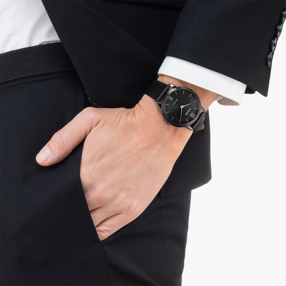 CITIZEN AR1135-10E ECO-DRIVE - BOLD BLACK STYLE & FUNCTIONALITY MEN'S WATCH-i-Watch-3