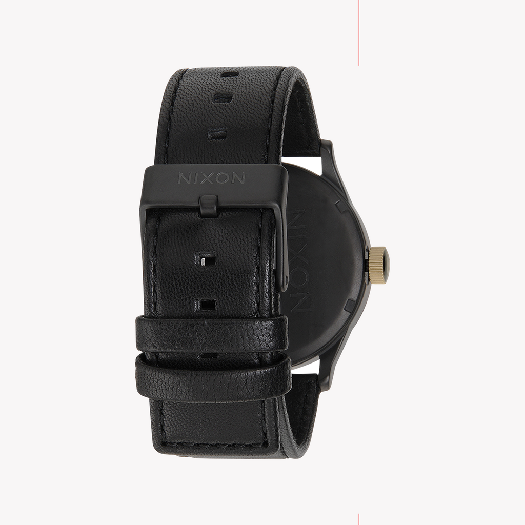 NIXON A105-1041 BOLD ADVENTURER - Men's Black Stainless Steel & Leather Watch-i-Watch-3