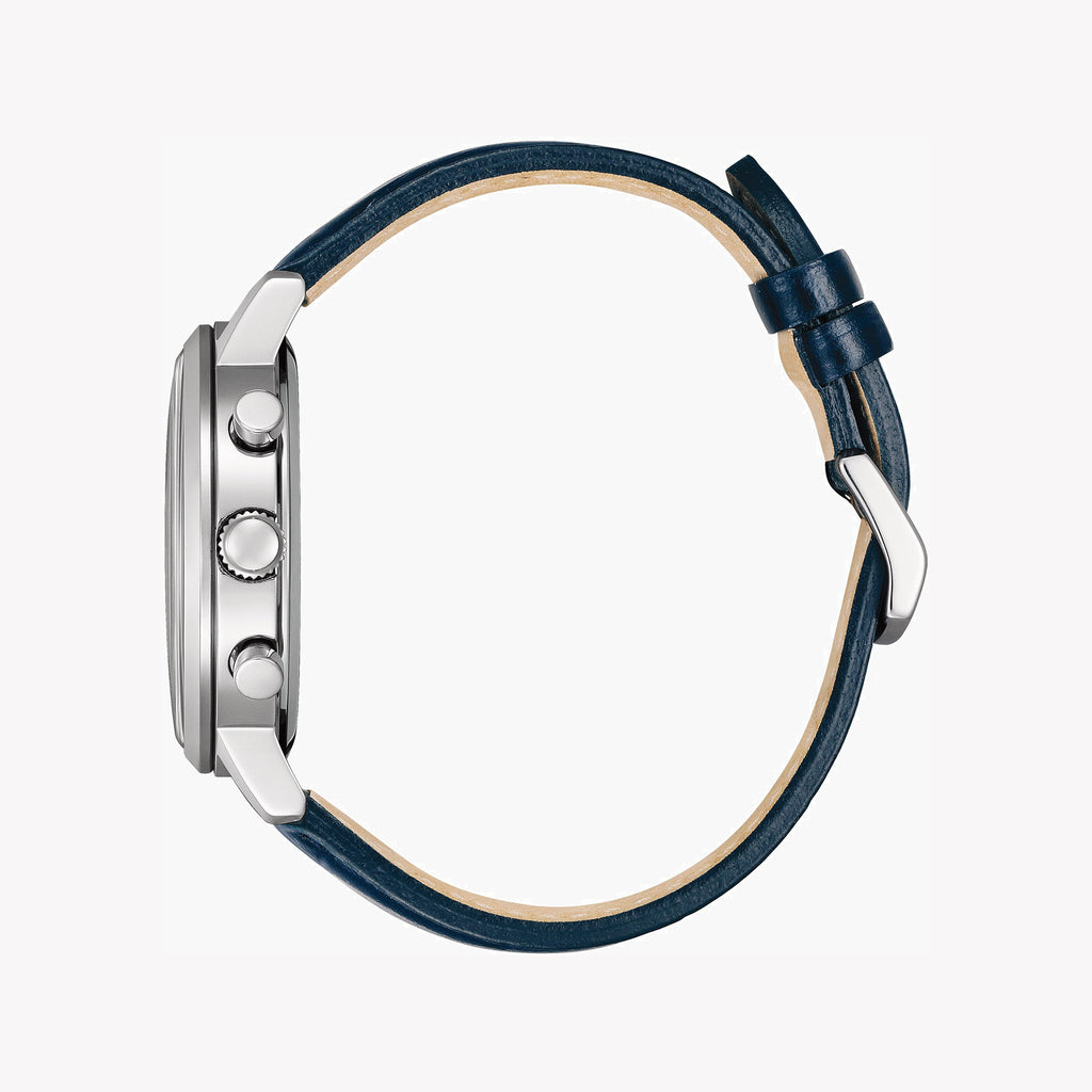 CITIZEN CA7069-16A MODERN CLASSIC - ECO-DRIVE MEN'S WATCH with Blue Leather Band & White Dial-i-Watch-3