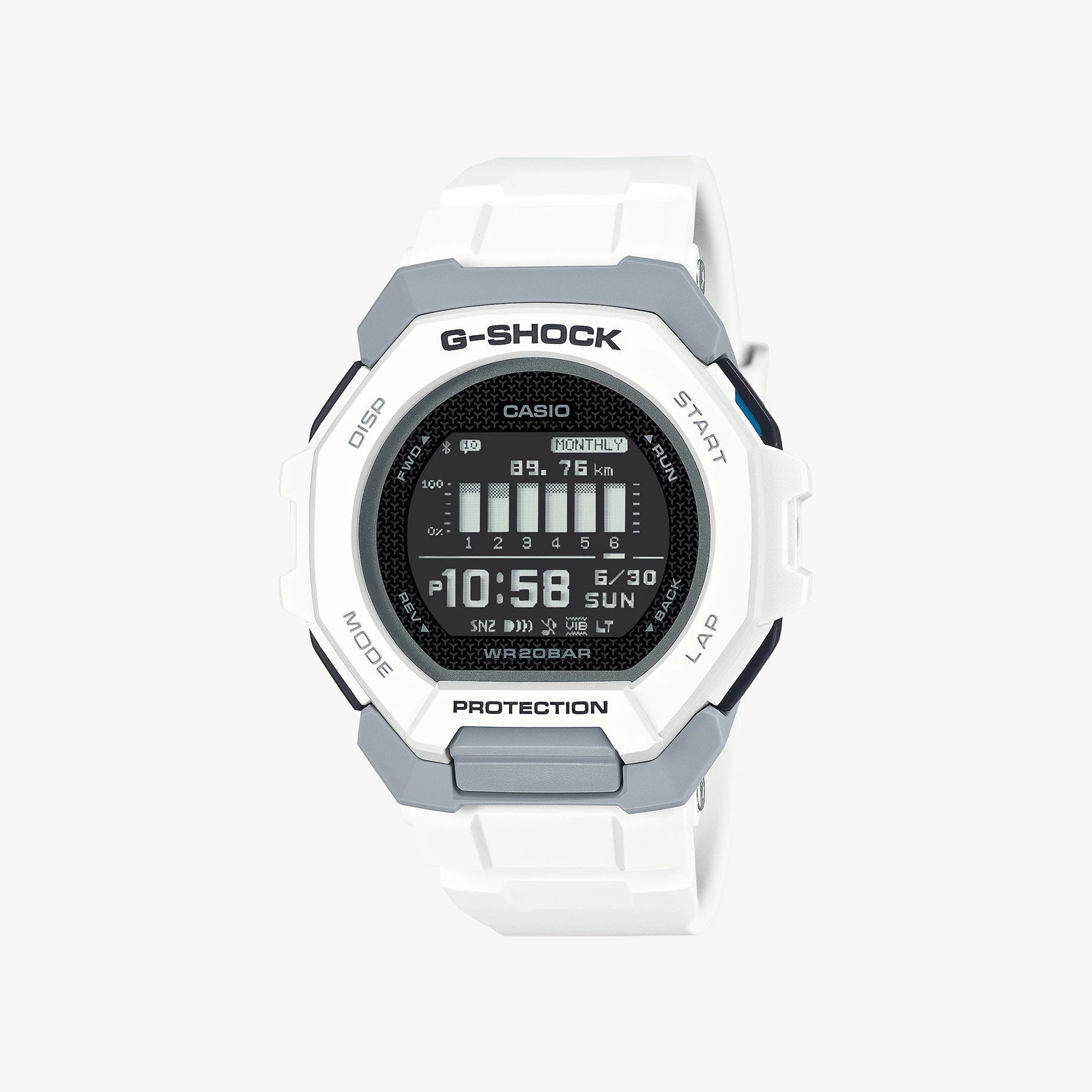 Casio G-Shock Men's White Resin Watch, Digital Display | Gbd-300-7er by i-watch