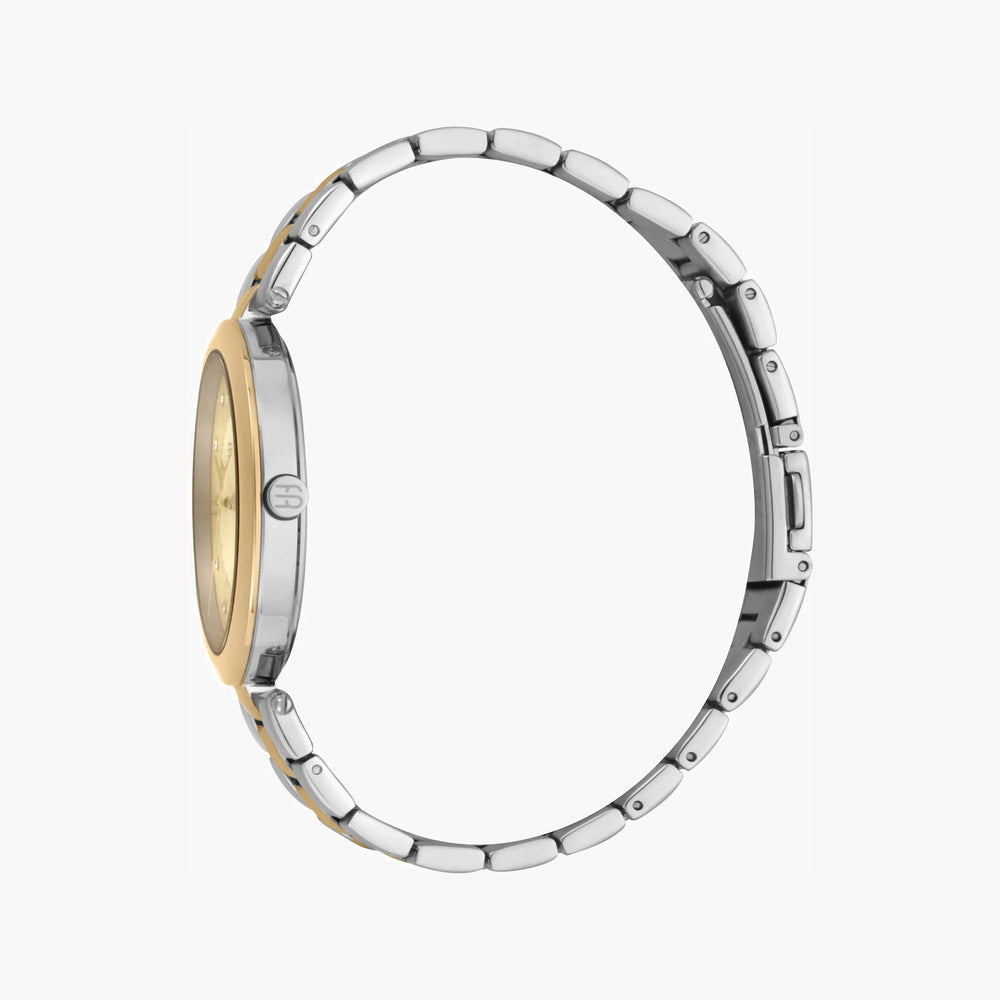 Esprit Women's Silver & Gold Stainless Steel Watch, Champagne Dial | ES1L252M0045 by i-watch