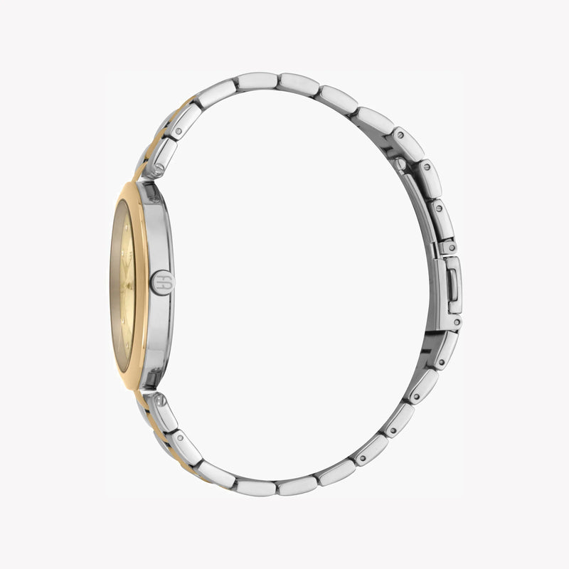 Esprit Women's Silver & Gold Stainless Steel Watch, Champagne Dial | ES1L252M0045 by i-watch