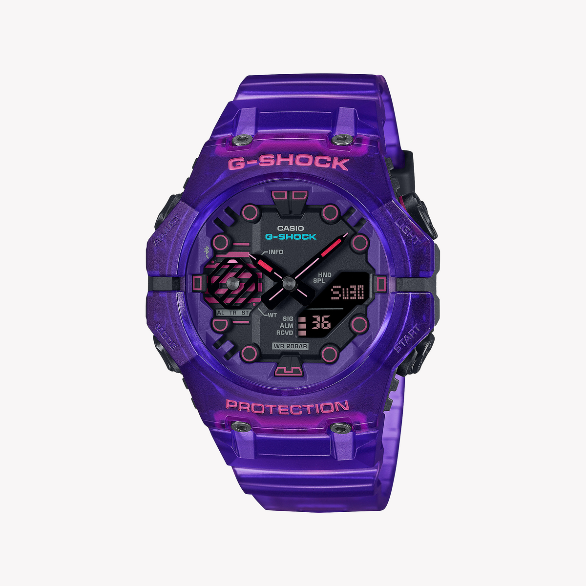 G-SHOCK GA-B001CBRS-6ADR MEN'S ADVENTURE TIMEPIECE - BOLD PURPLE RESIN & SMART CONNECTIVITY