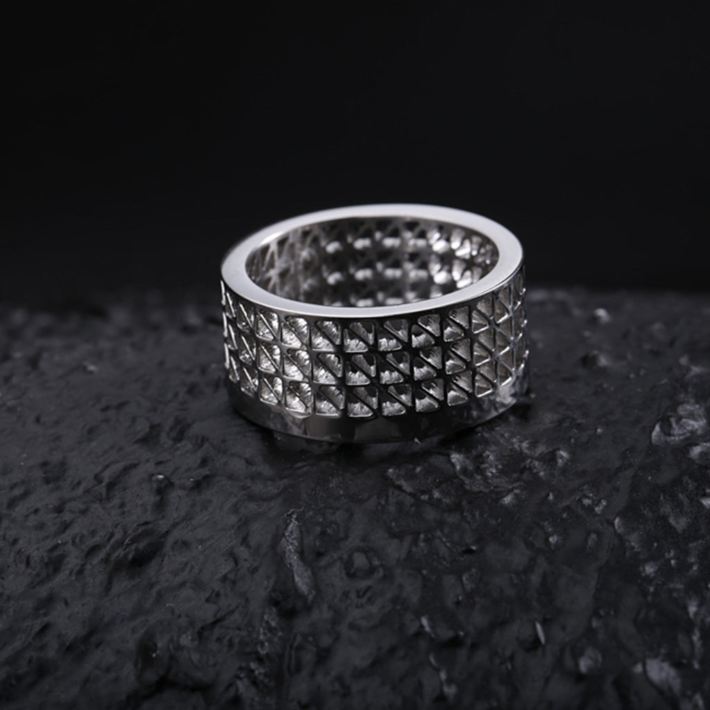 Zink Men's Silver Stainless Steel Ring | Zjrg020sps