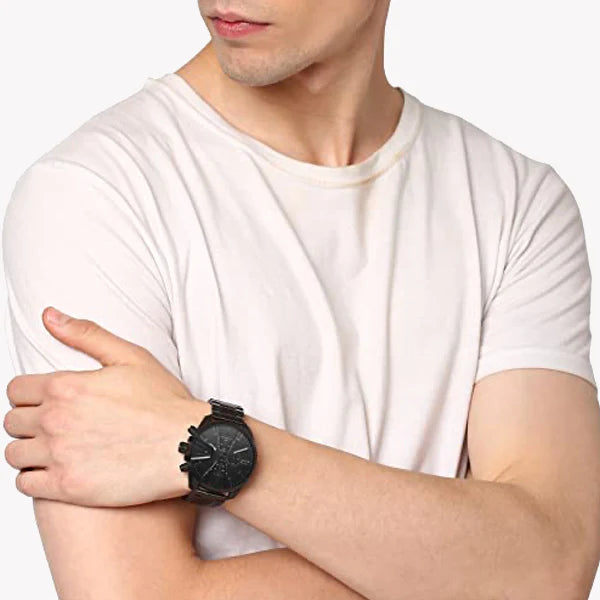 Diesel Men's Black Stainless Steel Watch, Black Dial | Dz4537 by i-watch