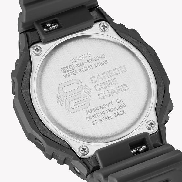 G-Shock Unisex Black Resin Watch, Rose Gold Dial | Gma-S2100md-1aer