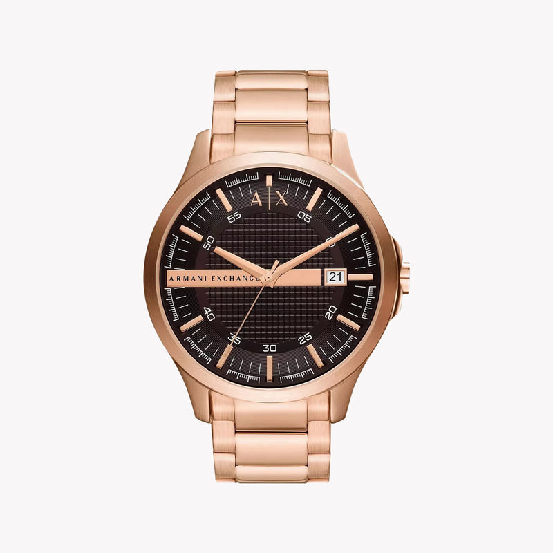 Armani Exchange Men's Rose Gold Watch, Black Dial | Ax2449 by i-watch