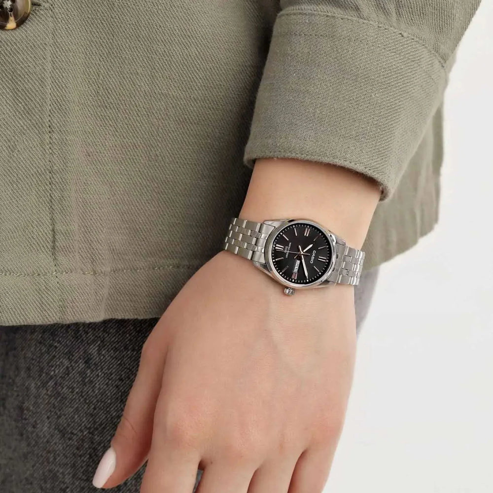 Casio Women's Silver Stainless Steel Watch, Silver Dial | Ltp-1335d-1a2 by i-watch