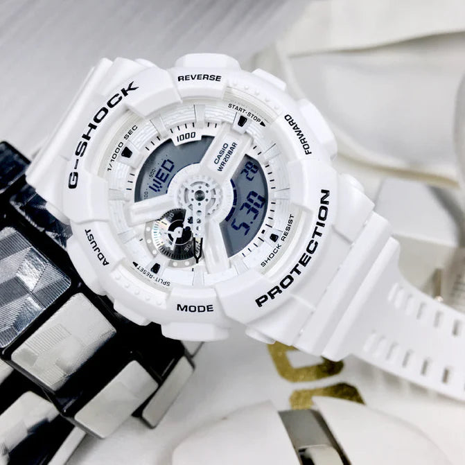 Casio G-Shock Ga-110mw-7adr Bold Adventure - Men's White Resin Watch 200m Water Resistant by i-watch