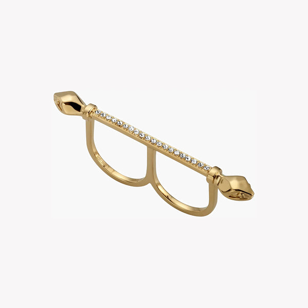 Just Cavalli Women's Gold Brass Ring, Gold Finish | Jcrg00410206