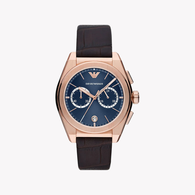 Emporio Armani Women's Rose Gold Watch, Blue Dial | Ar11563 by i-watch