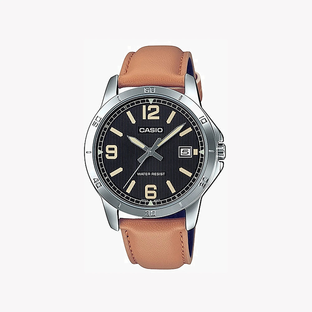 MTP-V004L-1B2UDF - TIMELESS ELEGANCE MEN'S WATCH: CLASSIC STAINLESS STEEL & LEATHER DESIGN-i-Watch-5