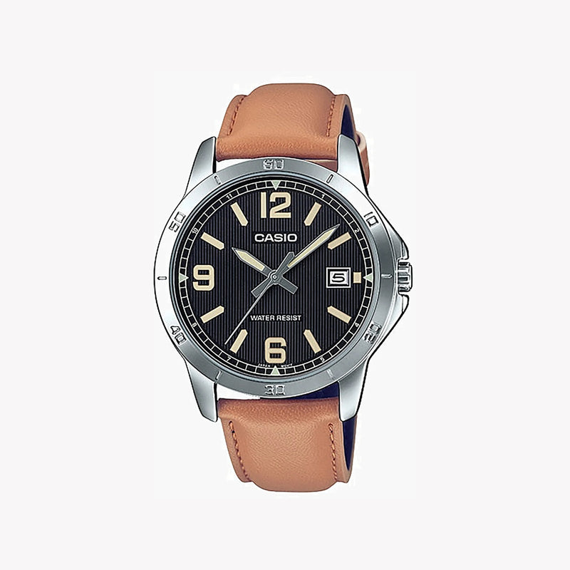 MTP-V004L-1B2UDF - TIMELESS ELEGANCE MEN'S WATCH: CLASSIC STAINLESS STEEL & LEATHER DESIGN-i-Watch-5