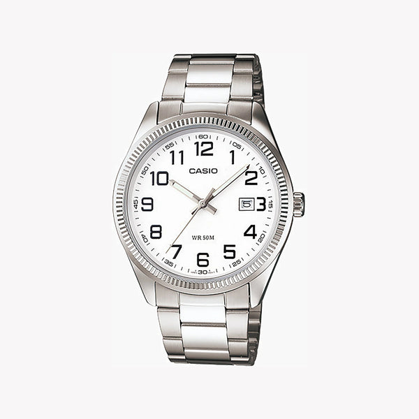 Timeless Elegance Men's Silver Watch, White Dial | Mtp-1302d-7bvdf by i-watch