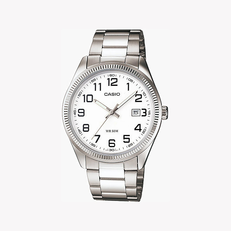 Timeless Elegance Men's Silver Watch, White Dial | Mtp-1302d-7bvdf by i-watch