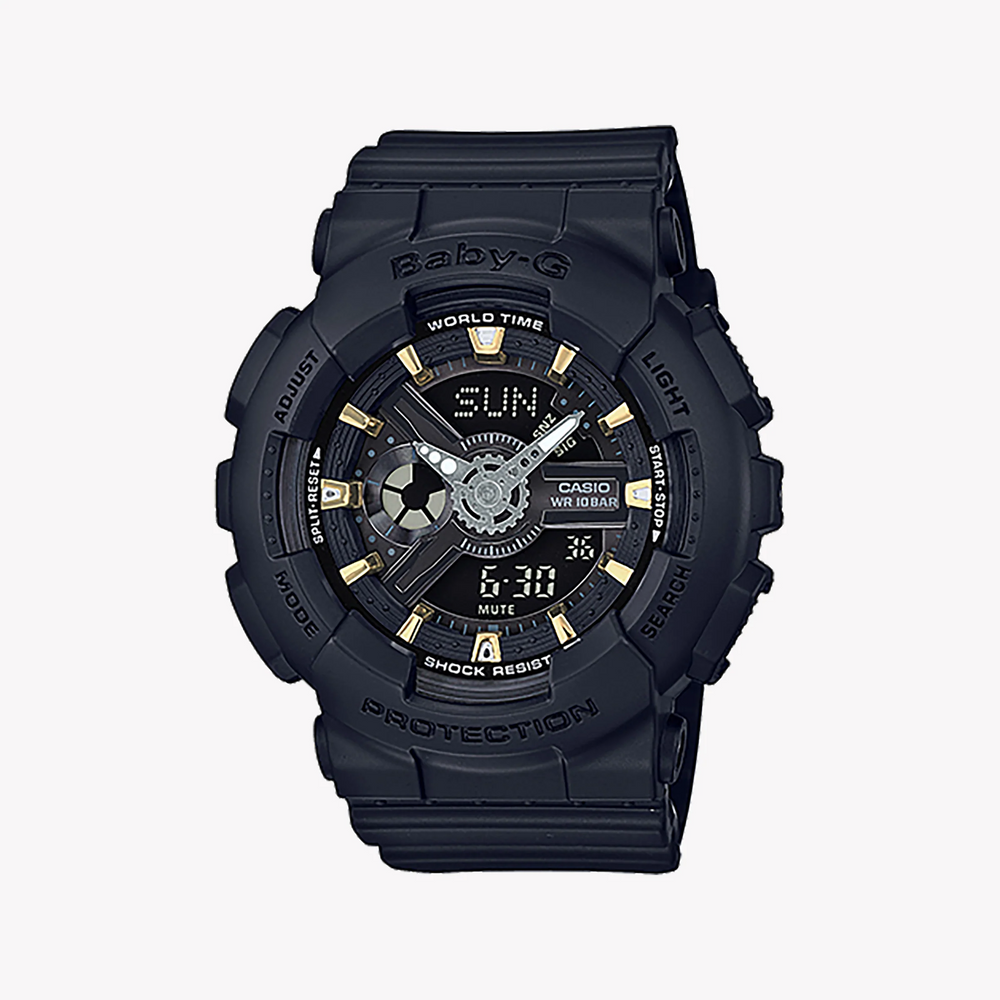 Baby-G Women's Black Resin Watch, Black Dial | Ba-110ga-1adr by i-watch