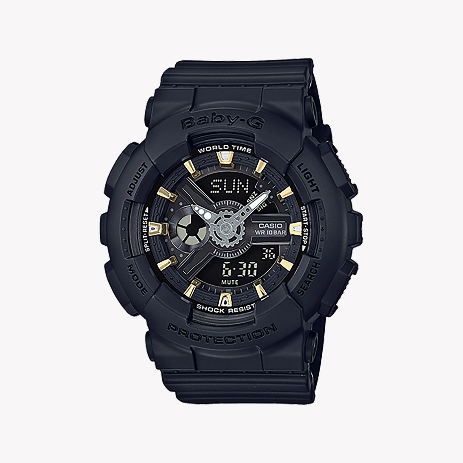 Baby-G Women's Black Resin Watch, Black Dial | Ba-110ga-1adr by i-watch