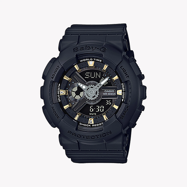 Baby-G Women's Black Resin Watch, Black Dial | Ba-110ga-1adr by i-watch