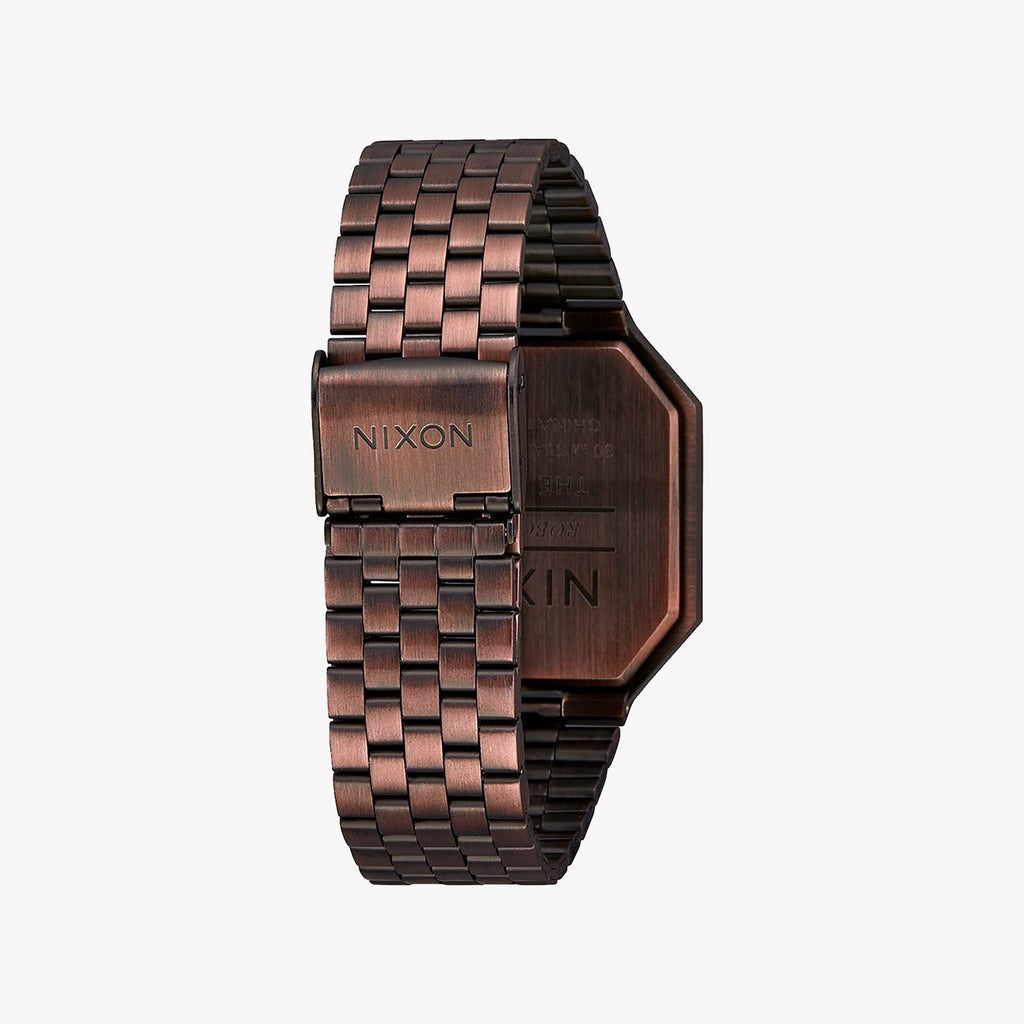 NIXON A158-894 RUGGED ELEGANCE - MEN'S BROWN STAINLESS STEEL DIGITAL WATCH-i-Watch-3