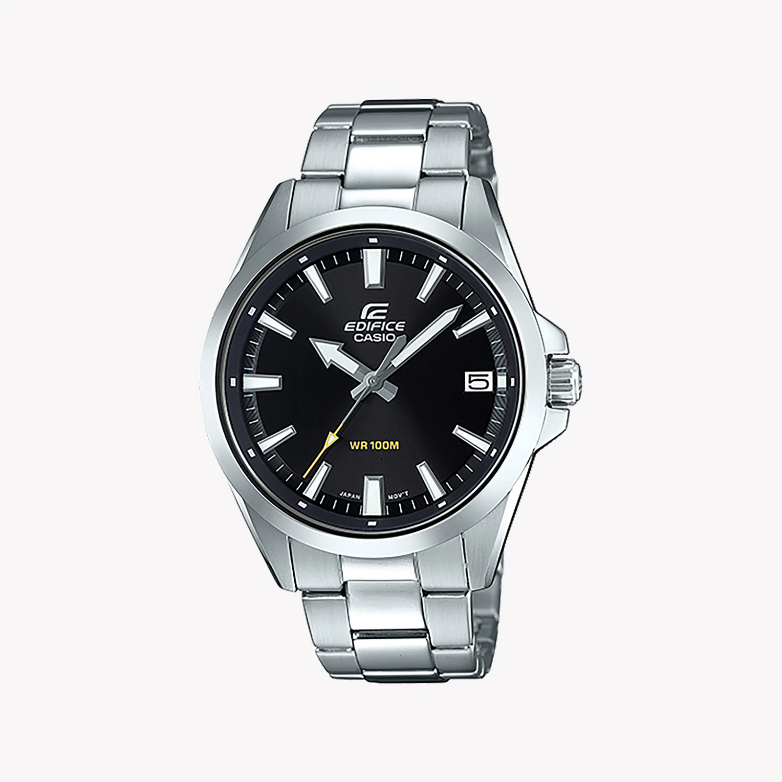 Casio Edifice Men's Silver Watch, Black Dial | Efv-100d-1avuef by i-watch