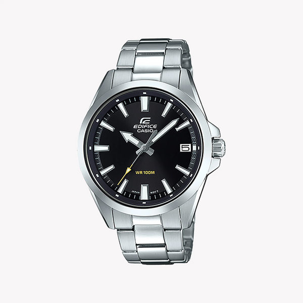 Casio Edifice Men's Silver Watch, Black Dial | Efv-100d-1avuef by i-watch