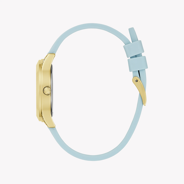 Guess Women's Gold Watch, Blue Silicone Band | Gw0678l1 by i-watch
