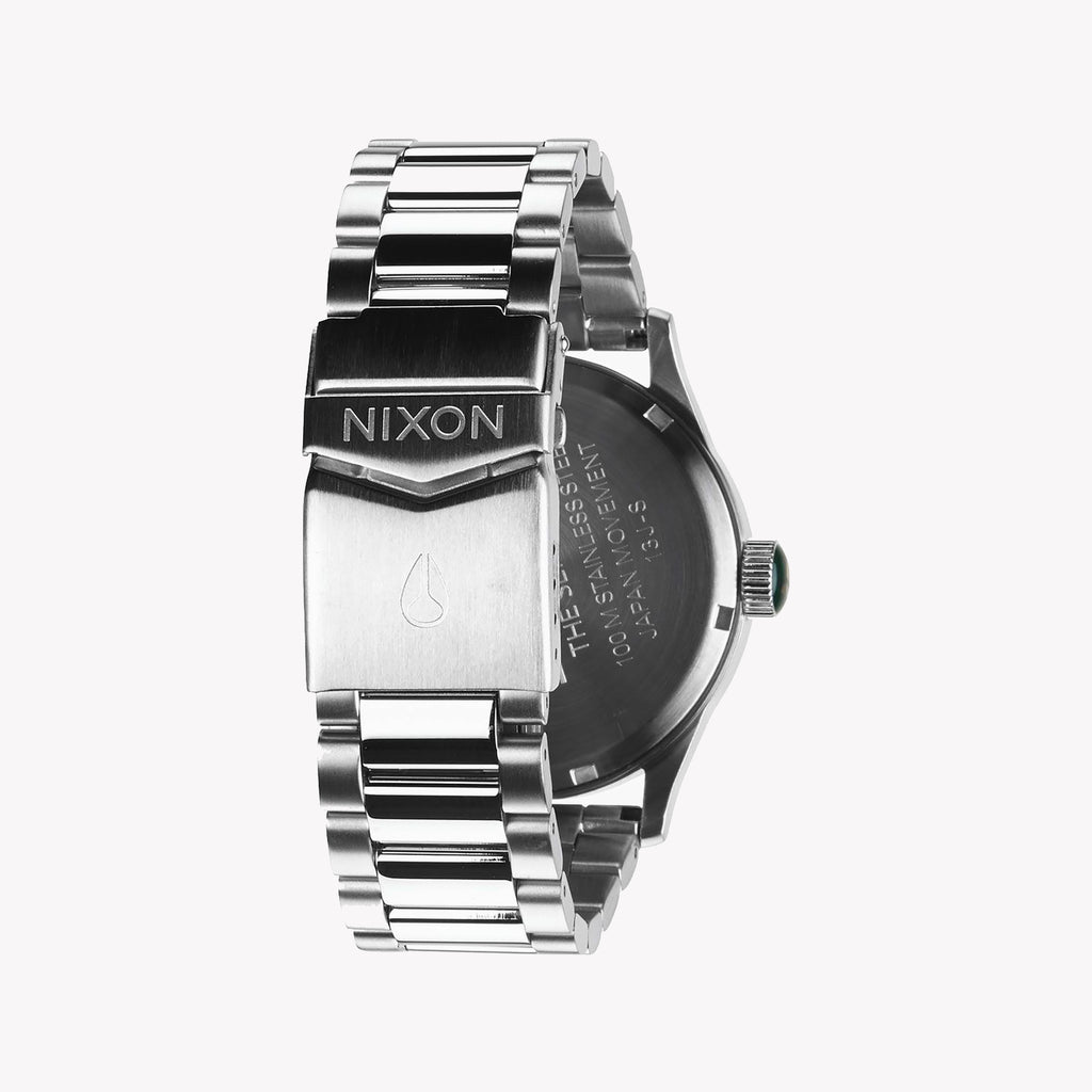 NIXON A356-1696 ADVENTURER - STRIKING SILVER & VIBRANT GREEN DIAL MEN'S WATCH-i-Watch-3