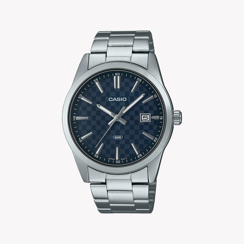 Casio Men's Stainless Steel Watch, Blue Dial | Mtp-Vd03d-2a by i-watch