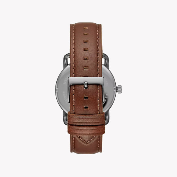 Fossil Men's Gray Stainless Steel Watch, Brown Leather Strap | Fs5664 by i-watch