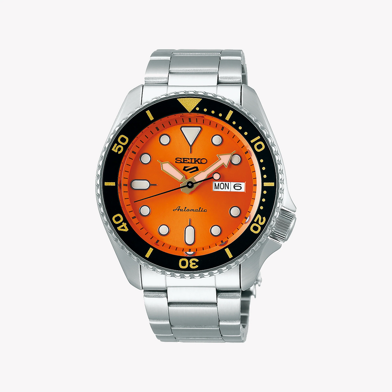 Seiko Men's Silver Stainless Steel, Orange Dial | Srpd59k1 by i-watch